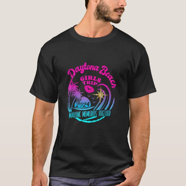 Girls Trip Daytona Beach 2024 Womens Weekend Birth T-Shirt (Front)