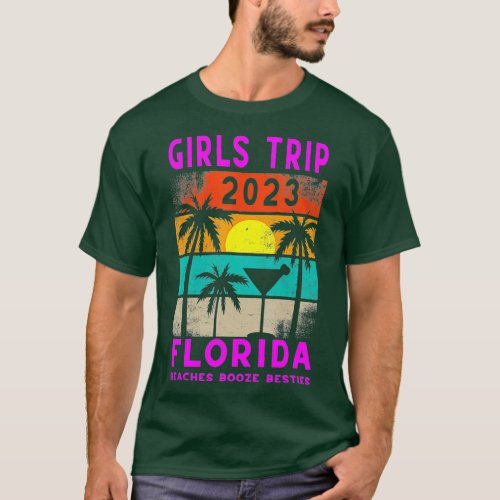 Girls Trip Florida 2023 Students Women Vacation Ho T_Shirt