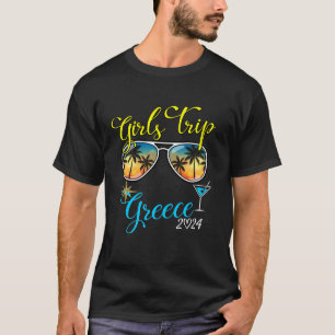 Girls Trip Greece 2024 Beach Womens Weekend Birthd T-Shirt