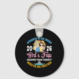 Girls Trip Hilarious Friends Fun Boat Ocean Travel Keychain