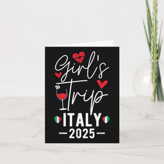 Girls Trip Italy 2025 Women's Weekend Girls Tr Card (Front)