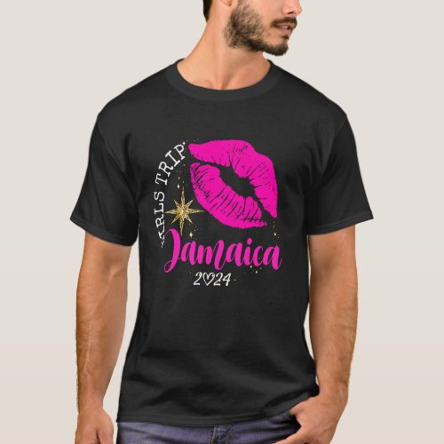 Girls Trip Jamaica 2024 Beach Womens Vacation Birt T_Shirt