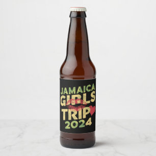 Girls Trip Jamaica 2024 Weekend Summer Vacation  Beer Bottle Label