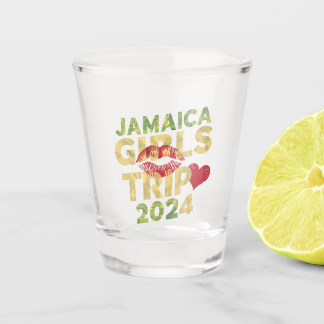 Girls Trip Jamaica 2024 Weekend Summer Vacation  Shot Glass (Front)