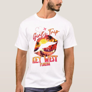Girls Trip Key West Florida 2022 Lips Besties Trip T-Shirt