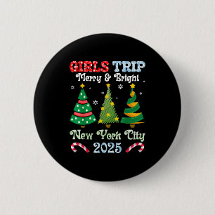 Girls Trip Merry And Bright Xmas New York City Vac Button