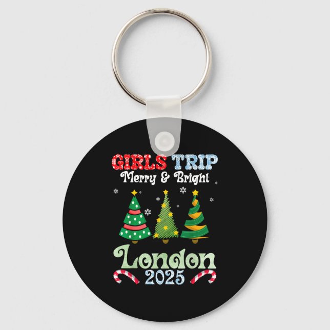 Girls Trip Merry Bright Christmas In London Vacati Keychain (Front)