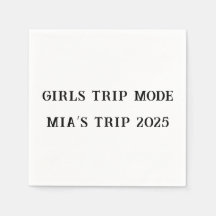 Girls Trip Mode Custom Party Napkins – Summer 2025