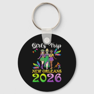 Girls Trip New Orleans 2026 Mardi Gras Day Squad T Keychain