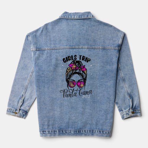 Girls Trip Punta Cana 2022 For Women Weekend Birth Denim Jacket