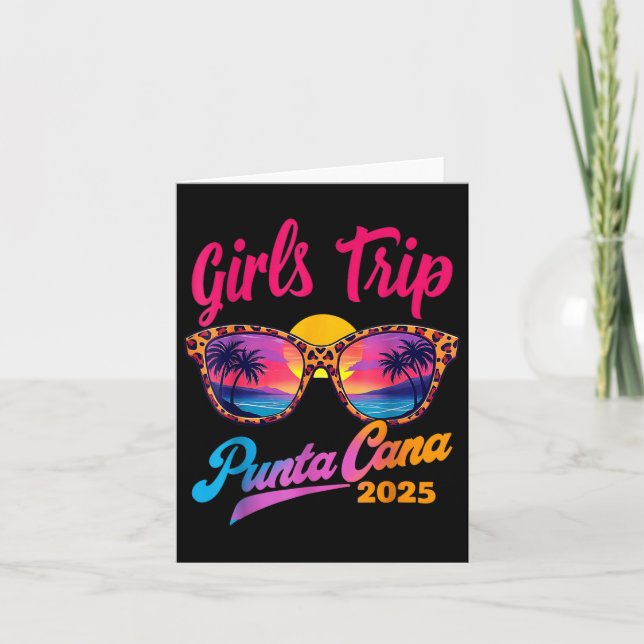 Girls Trip Punta Cana 2025 Matching Summer Vacatio Card (Front)