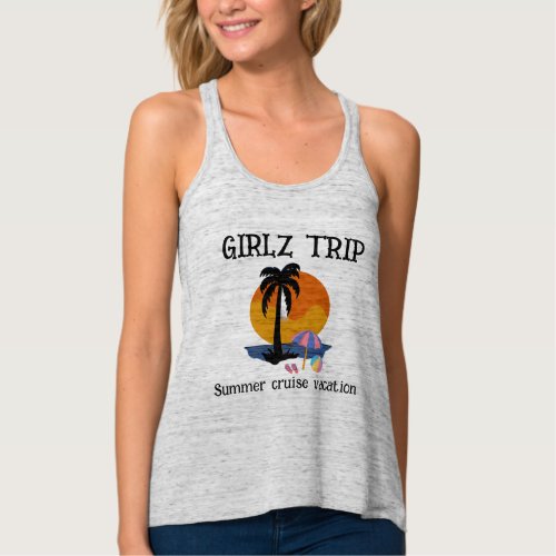 Girls trip summer cruise vacation summer tank top