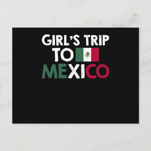 Girls Trip To Mexico Holiday Postcard