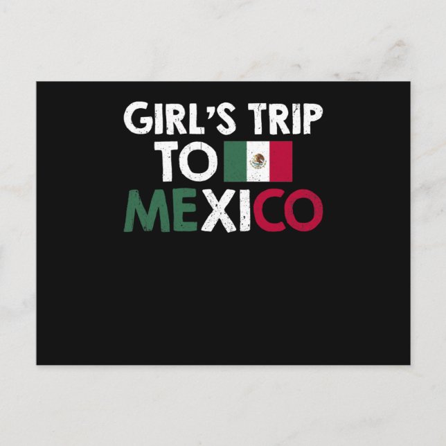 Girls Trip To Mexico Holiday Postcard (Front)