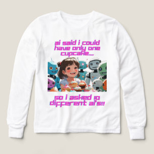 Girls Tshirt-Funny Girls Long Sleeve T-Shirt Tri-Blend Shirts