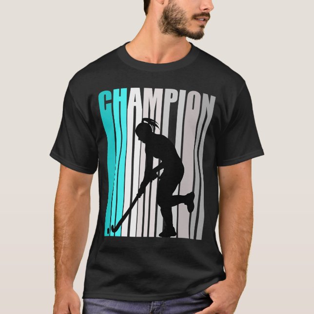 Girls Turquoise Hockey Champion Hockey Team T-Shirt (Front)