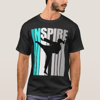 Girls Turquoise Karate Limitless Birthday T-Shirt
