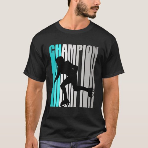 Girls Turquoise Roller Skating Champion Roller Ska T_Shirt