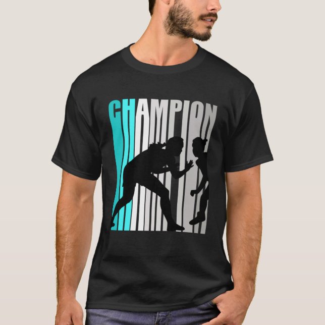 Girls Turquoise Wrestling Champion Wrestling Team T-Shirt (Front)