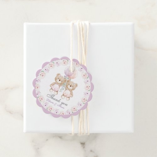 Girls Twin First Communion Thank you gift Favor Tags