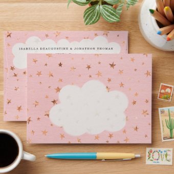 Girl's Twinkle Twinkle Little Star Envelope | Zazzle