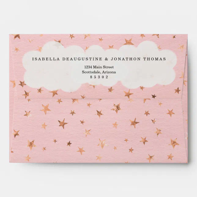 Girl's Twinkle Twinkle Little Star Envelope | Zazzle
