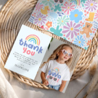 Girls Two Cool Rainbow Photo Birthday