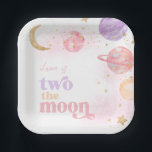 Girl's Two The Moon Party Plates<br><div class="desc">Girl's Two The Moon Paper Plates
Ready to be personalized by you!</div>