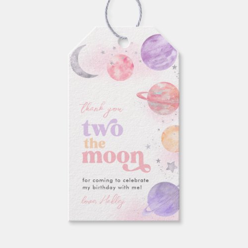 Girls Two The Moon Thank You Tags