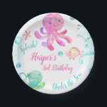 Girls Under The Sea Birthday Party Paper Plates<br><div class="desc">Girls Under The Sea Birthday Party Paper Plate

Looking for a cute an under the sea birthday party paper plate?  This colorful design features various under the sea creatures on a mostly blue background.  Ideal for an under the sea theme birthday party.</div>
