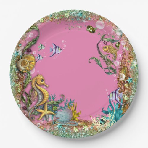 Girls Under The Sea Paper Plates
