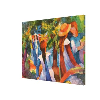 Girls Under the Trees August Macke Canvas Print