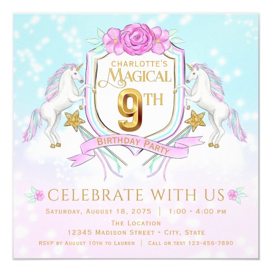 9Th Birthday Party Invitations 3