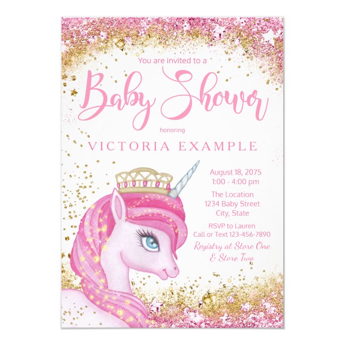 baby girl unicorn baby shower