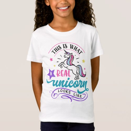 Girls Unicorn Shirt Cute Real Unicorn  T_Shirt