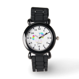 Girls Unicorn Silver Glitter Watch