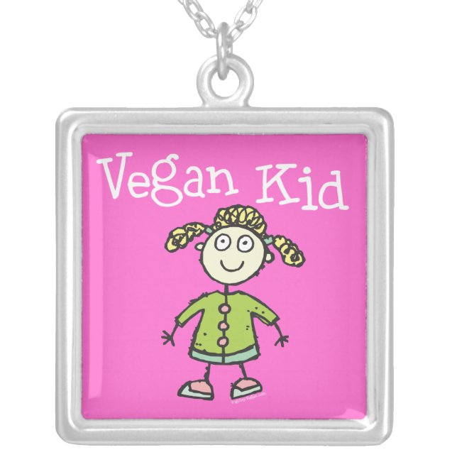 Girl's Vegan Kid Necklace (Front)
