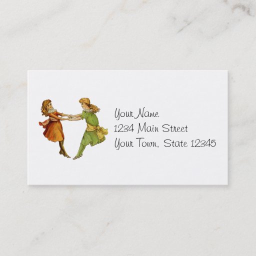 Customizable Girls Vintage Best Friends Business Cards