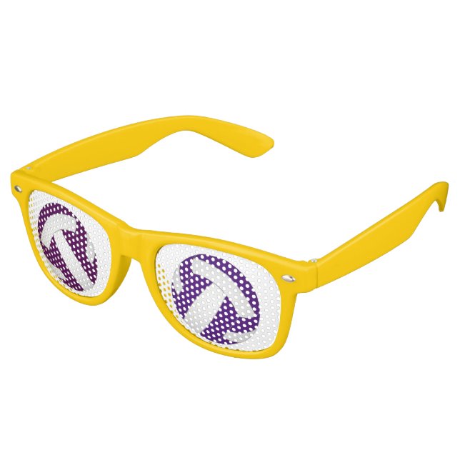 girl's volleyball any color retro sunglasses (Angled)