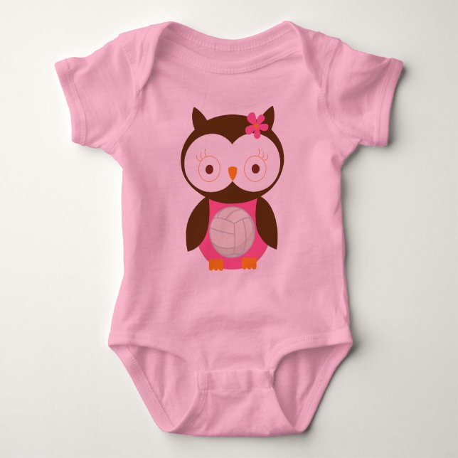 Girls Volleyball Gift Baby Bodysuit (Front)
