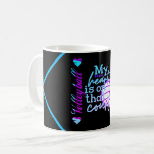 Girls Volleyball My Heart is on that Court Coffee Mug