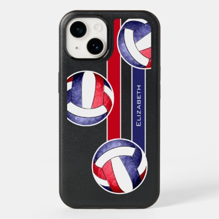 Girls' Volleyball Red White Blue Otterbox Iphone 14 Case