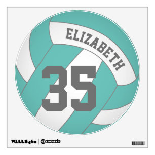 girls volleyball room decor any color wall sticker