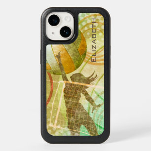 Girls volleyball sunny gold OtterBox iPhone 14 case