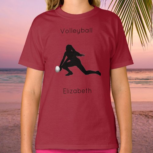 Girls Volleyball T_Shirt