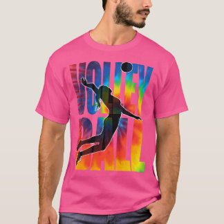 Girls Volleyball Tie Dye Server n Players T-Shirt