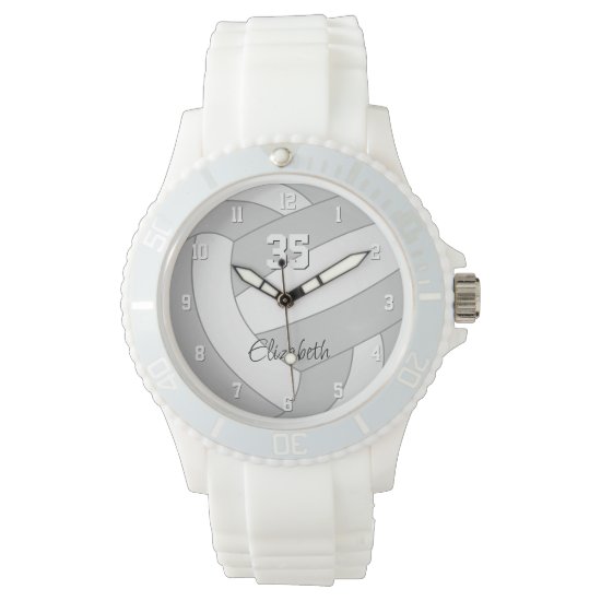 girls volleyball watch with athlete name wristwatch