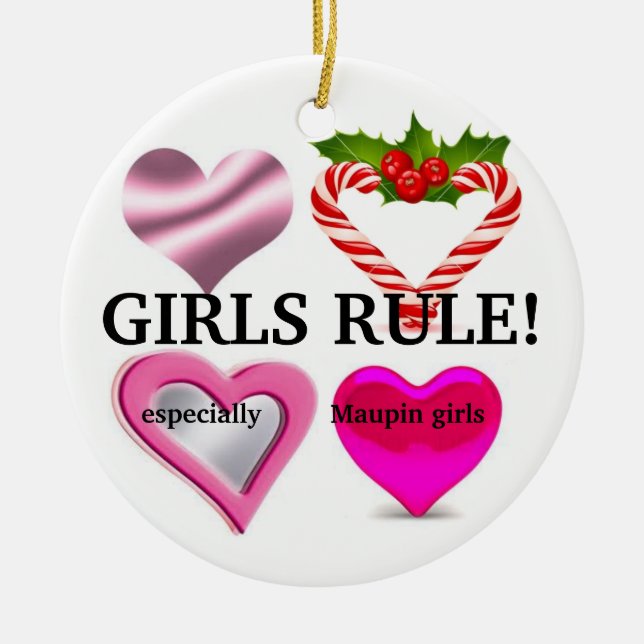Girls vs Boys Ornament (Front)