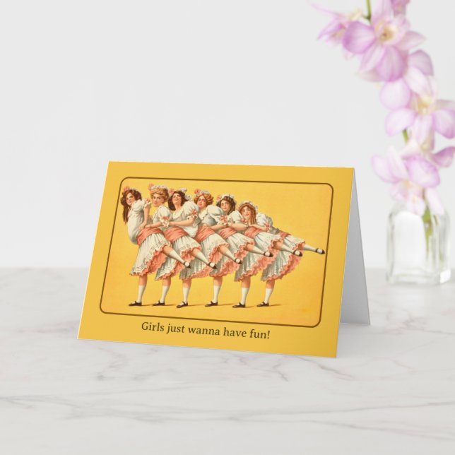 Girls Wanna Have Fun Card (Orchid)