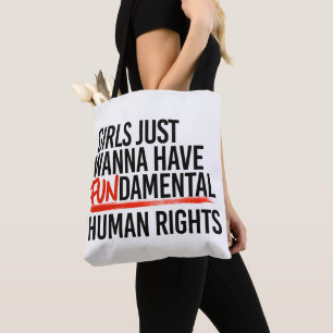 Girls wanna have fundamental rights tote bag